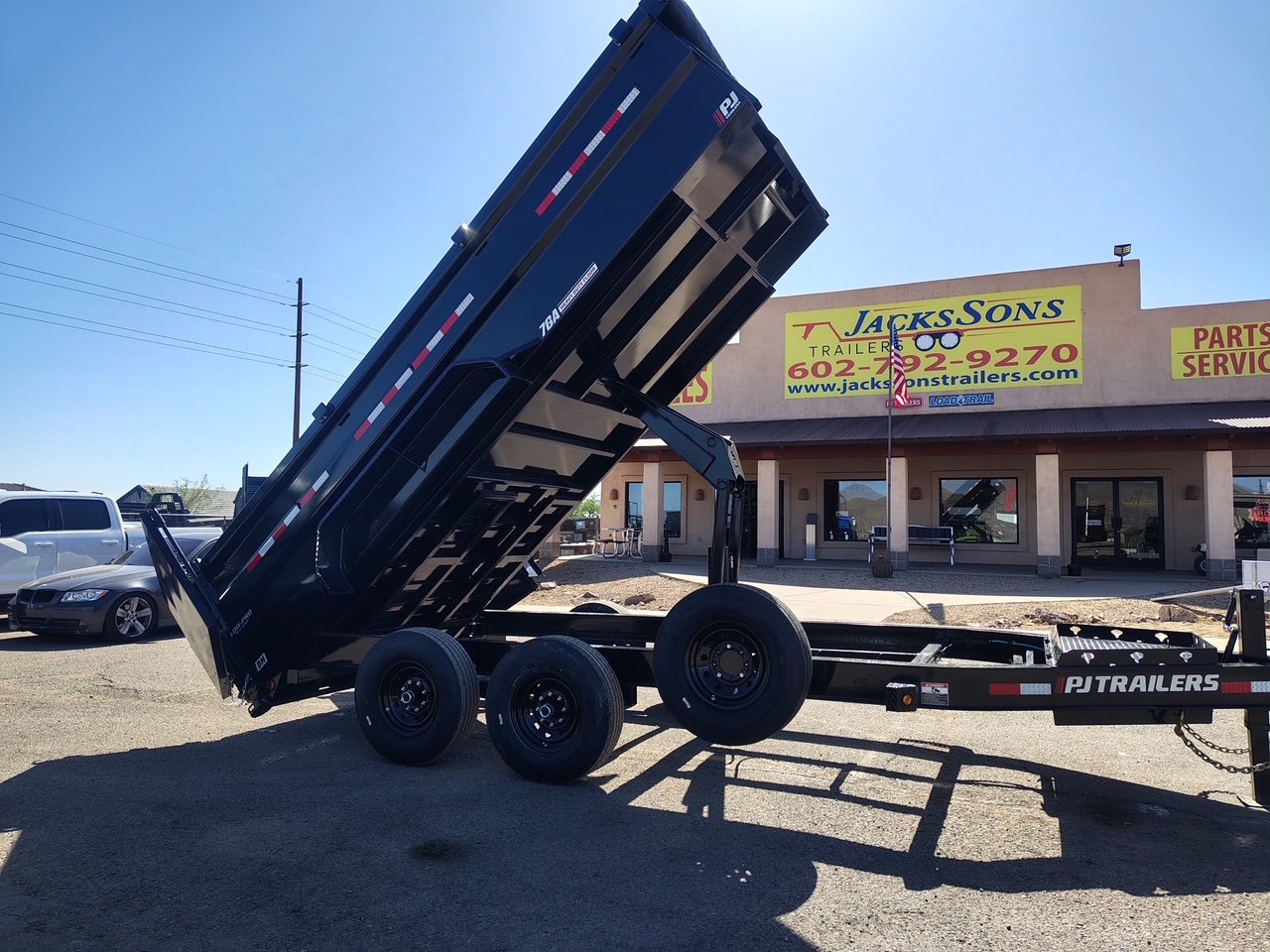 P.J. Trailers 14x83 Tandem Axle, 15,400 GVWR, Low Pro Dump, 36" Sides, 14 Ply Tires - Stock #PJD1696 - Image 7 of 12