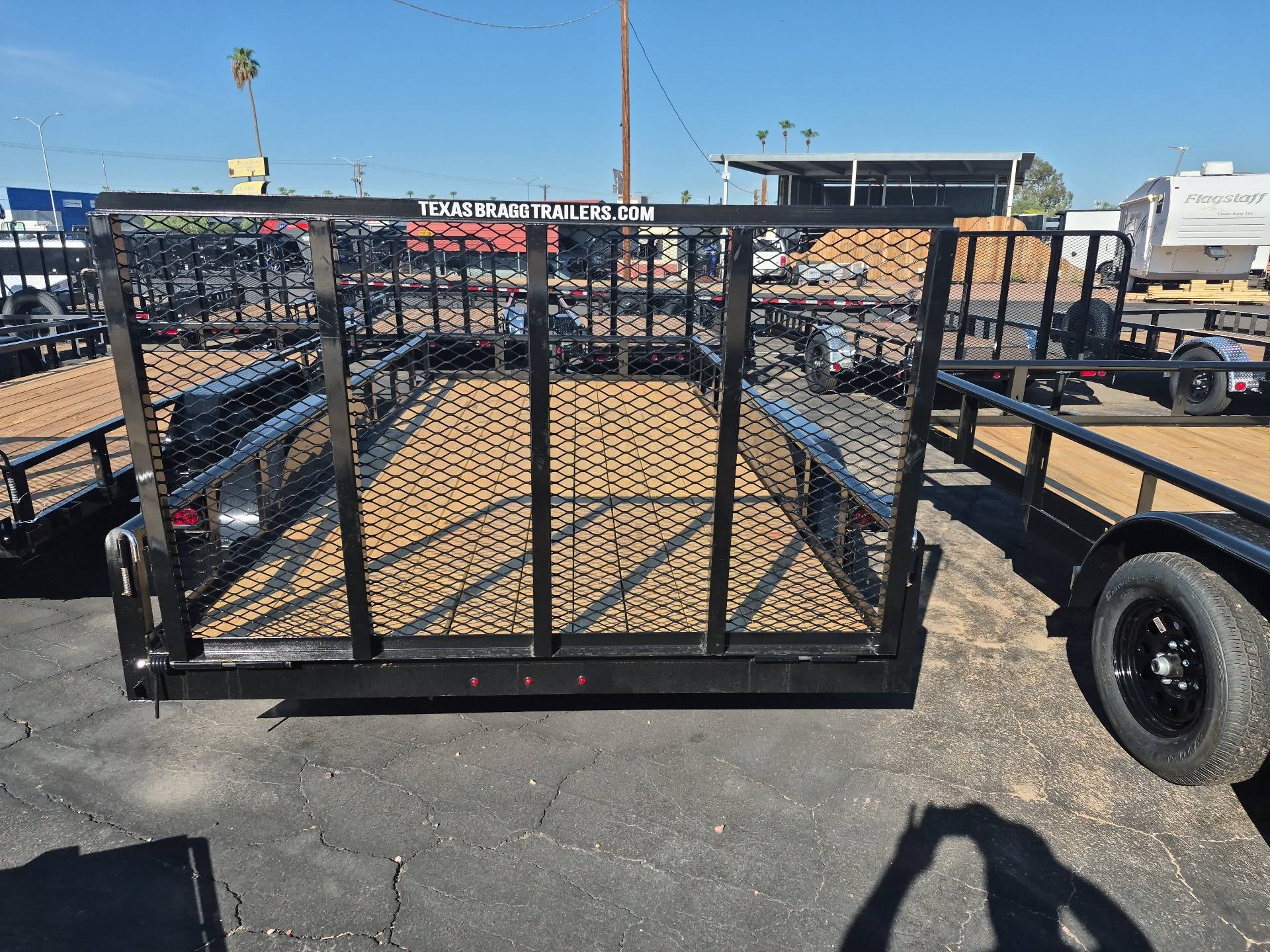 Texas Bragg 14'x83" Overwidth Pipe-Top Utility Trailer w/ 4' Ramp Gate (14POW)