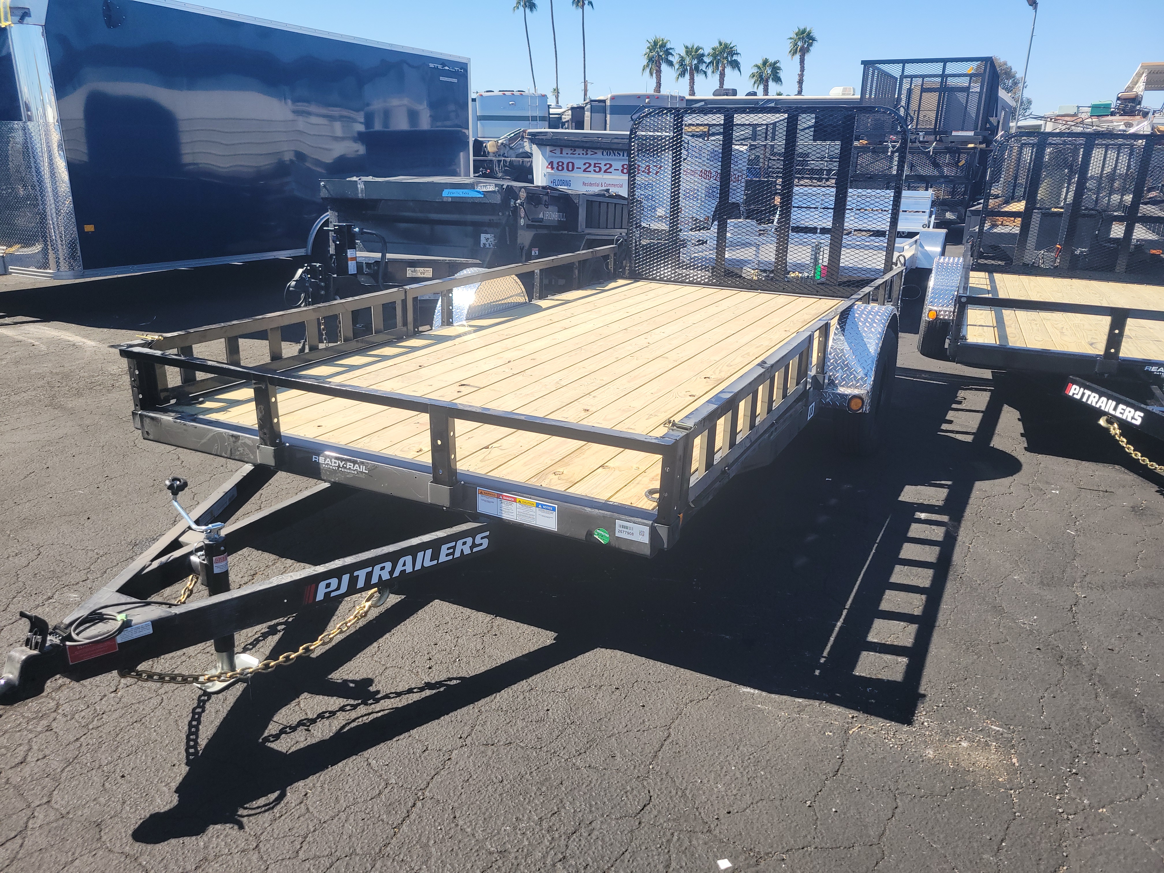 P.J. Trailers 14x83 Single Axle, 3K GVWR, Channel Utility, ATV - Stock #PPJ10538 - Image 1 of 4
