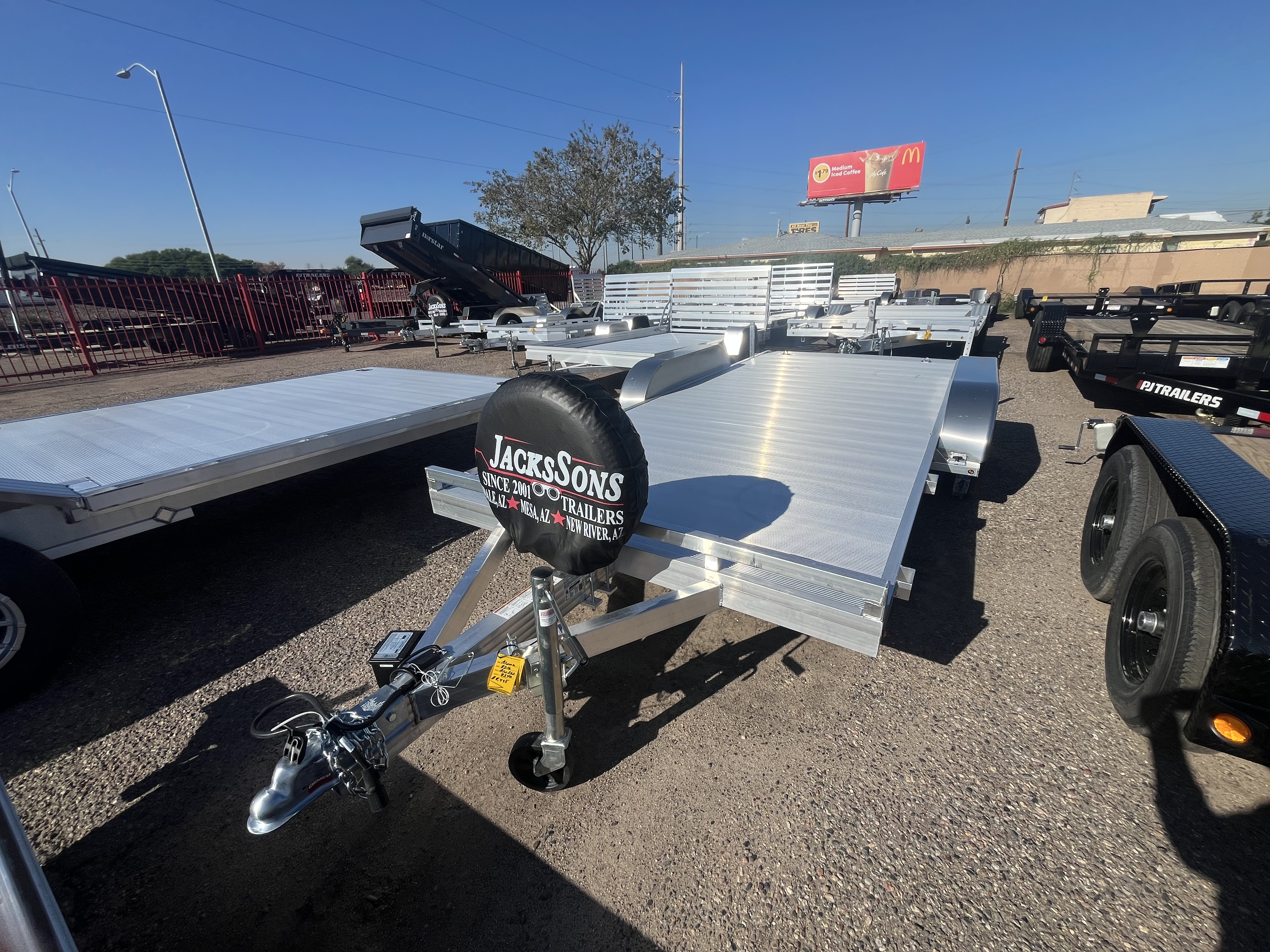 Aluma 16x82 All Aluminum, 7K GVWR, Tandem Axle (8216ESA-TA-EL-R-RTD) - Stock #ALU262 - Image 1 of 9