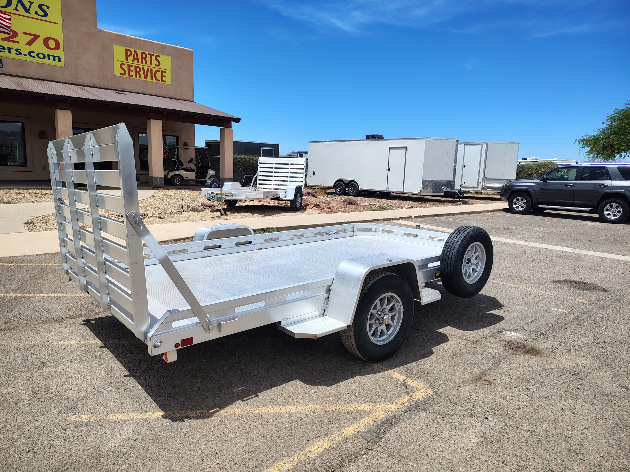 Aluma 12'x77" Aluminum Utility Trailer w/ Tailgate (7712H)