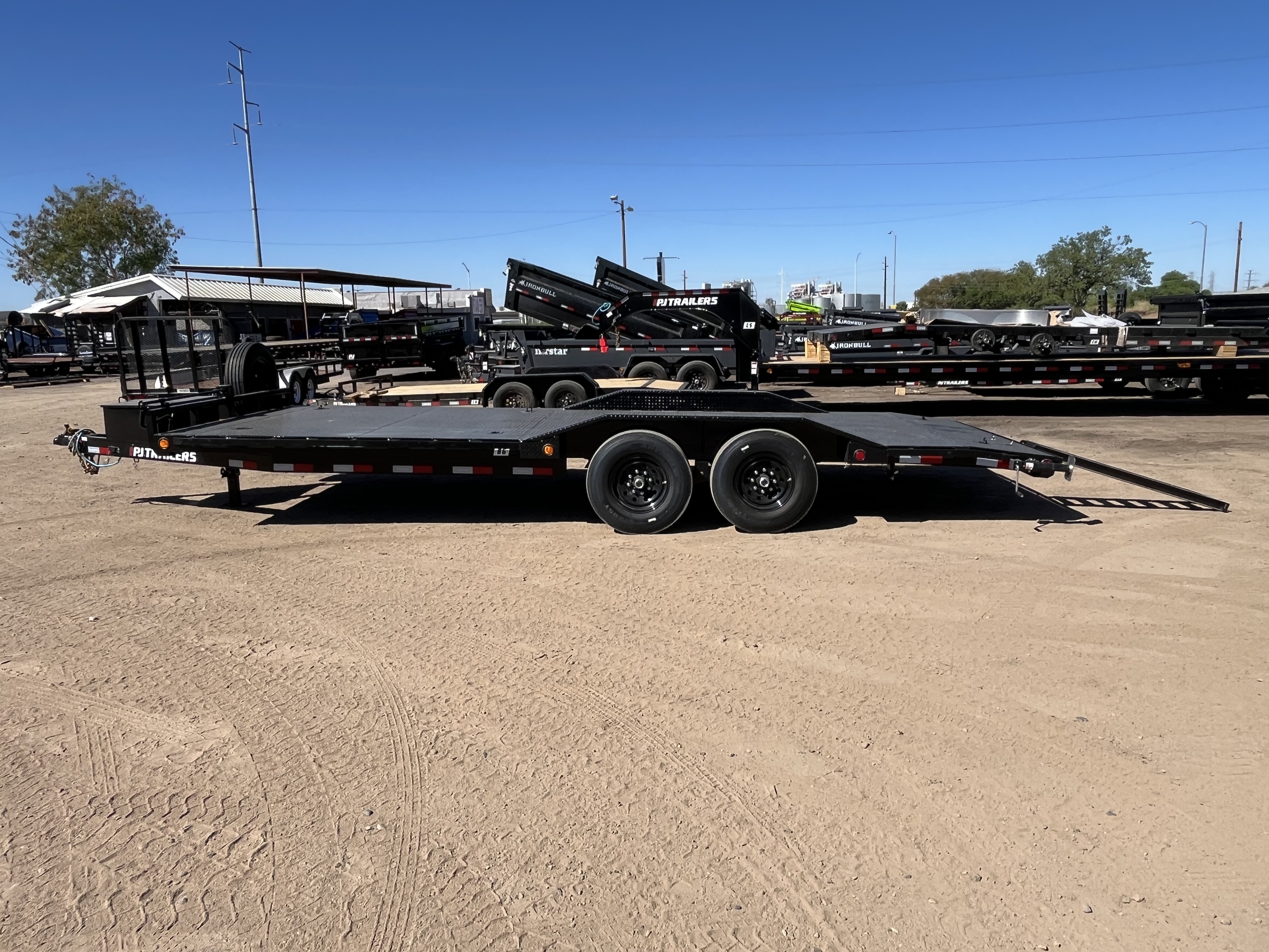 P.J. Trailers 22x102x6" Channel Tandem Axle, 14K GVWR Super-Wide, Equipment, Slide In Ramps - Stock #PPJ11039 - Image 8 of 10