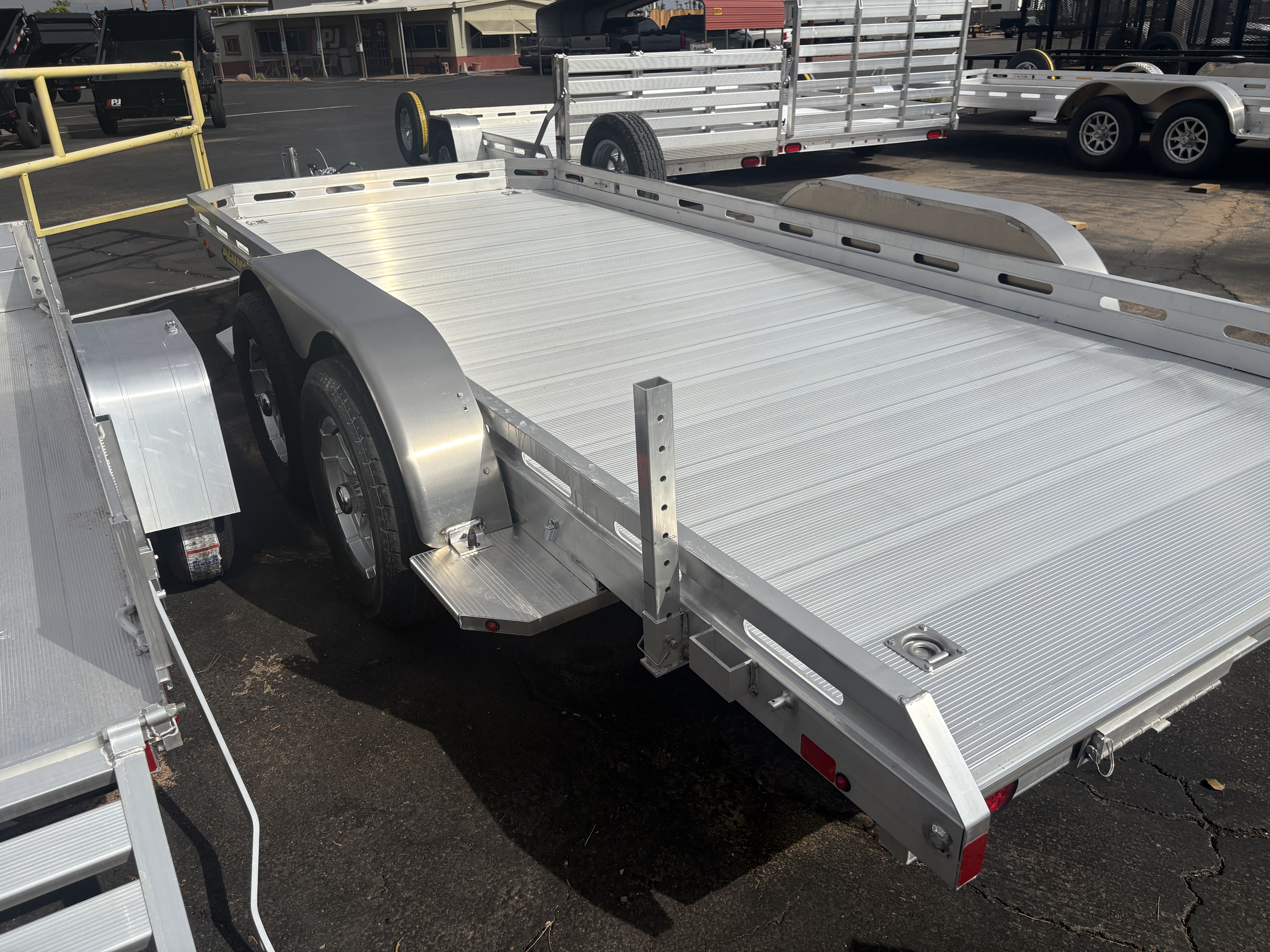 Aluma 16'x77" Aluminum Utility Trailer w/ Slide-In Ramps (7816)