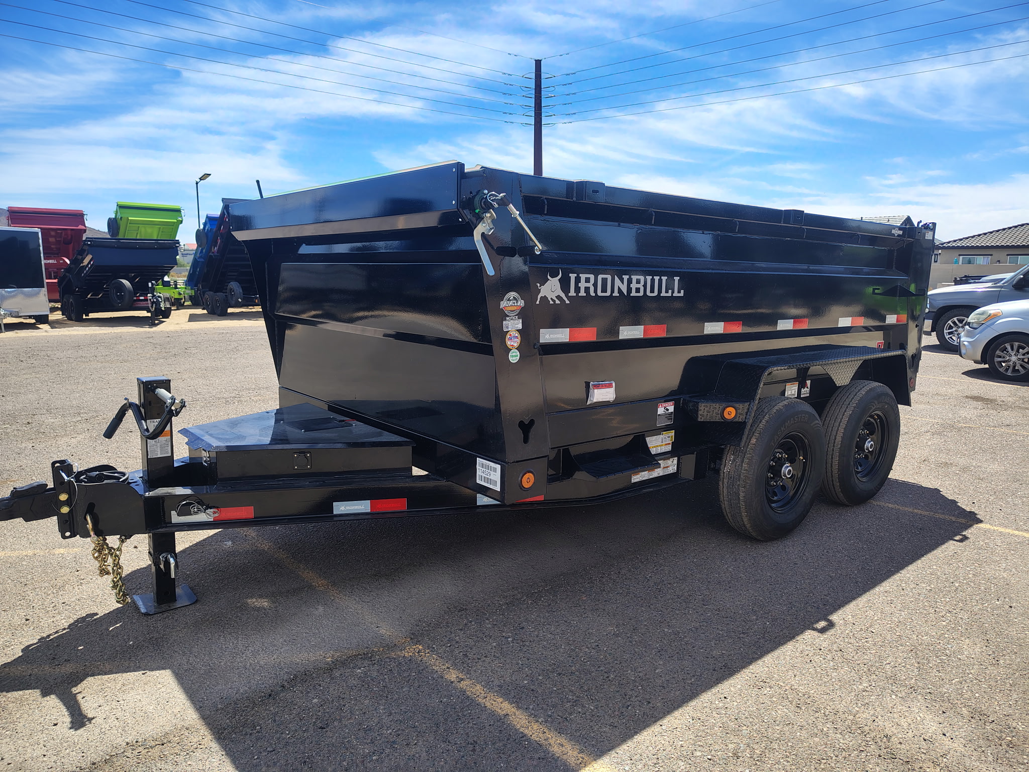 Norstar 12x83 IronBull Tandem Axle Dump, 14K GVWR, 36" Sides, Solar Charger - Stock #NST1431 - Image 11 of 11