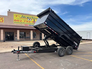 PJ Trailers 14'x83" Scissor 14K Dump Trailer w/ 48" Sides (D7)