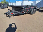 P.J. Trailers 16x83 Tandem Axle, 14K GVWR, Low Pro Dump, 24" Sides, 14Ply Tires Stock #PJD1605 - Thumbnail 1