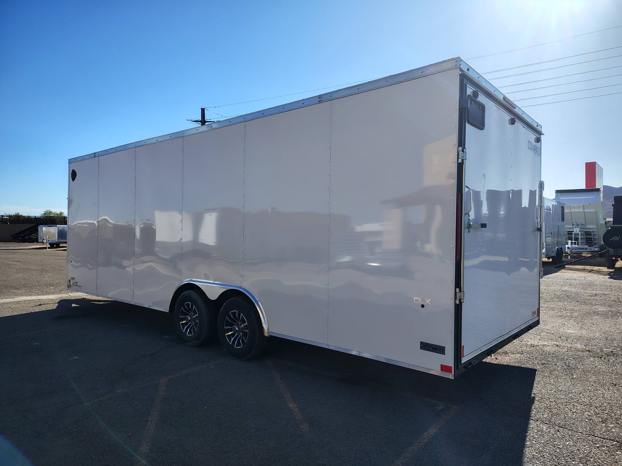 Compass 24x8.5 Indigo DLX Car Hauler, 10K GVWR, 6" Extra Height, Ramp Door - Stock #CMP2864 - Image 4 of 9