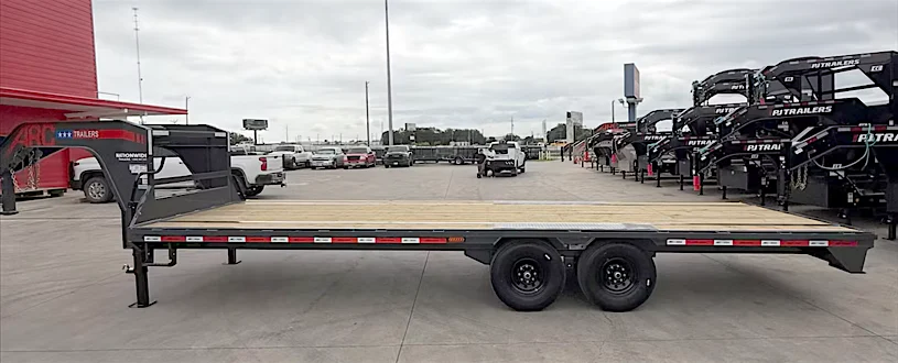 ARC Trailers ARC Trailers 25'x102" 14K Gooseneck Flatbed Trailer w/ Slide-In Ramps (GDS) - Stock #ARC001 - Image 1 of 4 ARC Trailers ARC Trailers 25'x102" 14K Gooseneck Flatbed Trailer w/ Slide-In Ramps (GDS) - Stock #ARC001 - Image 1 of 4
