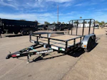 P.J. Trailers 12x77 Tandem Axle, 7K GVWR, Channel Utility Stock #PPJ11094 - Thumbnail 6