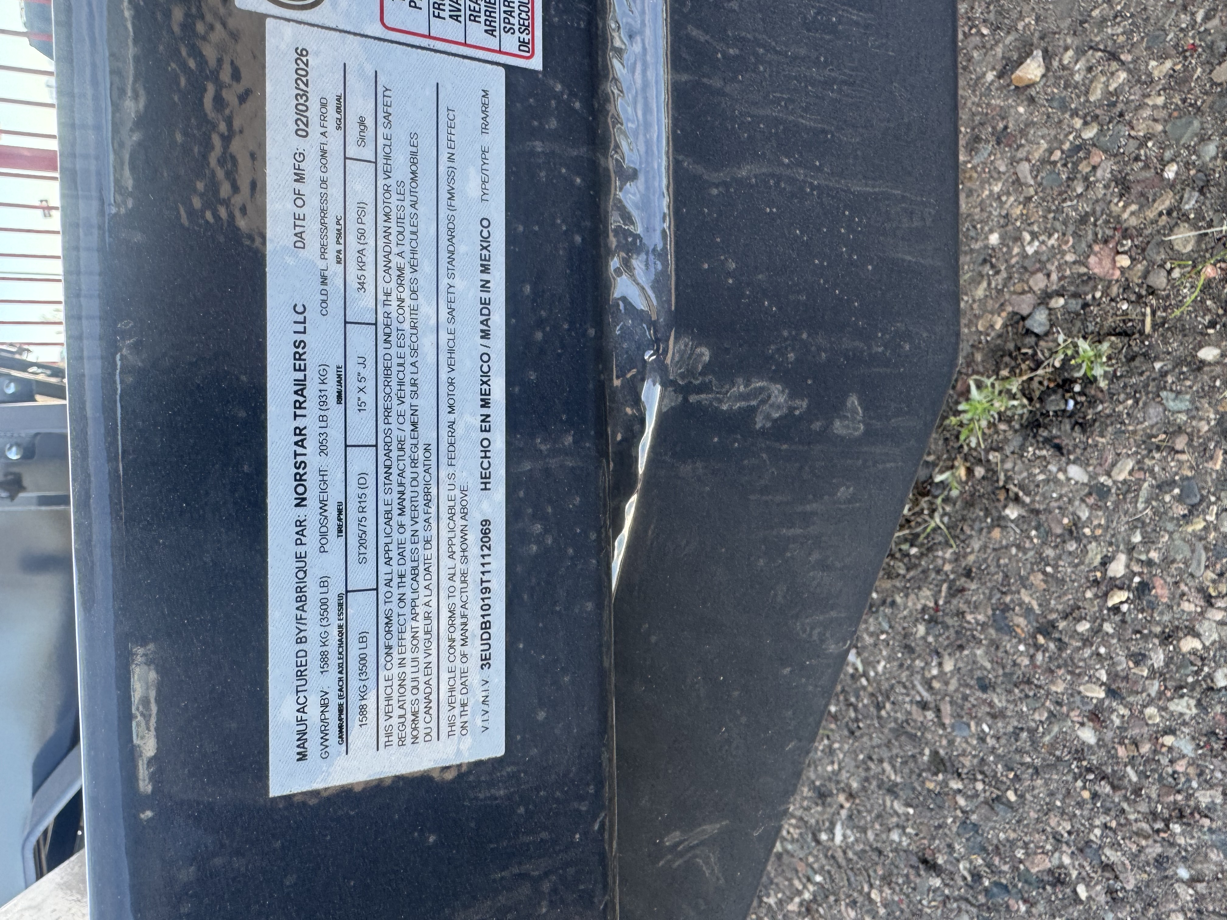 Norstar 10x60 Norstar Single Axle Dump, 3.5K GVWR, 20" Sides - Stock #NST1403 - Image 11 of 11