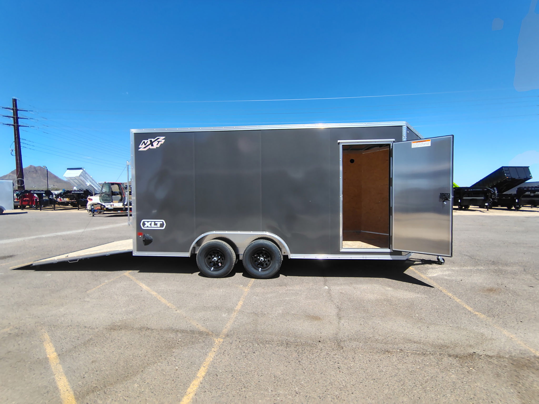 TRITON 16x8.5 All Aluminum XLT-P Car Hauler, 7K GVWR, Side Door, Ramp Door - Stock #ALC260 - Image 2 of 7