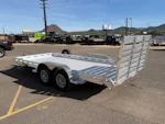 Aluma 16x80 All Aluminum, 8.5K GVWR, Tandem Axle, Electric Brake, Ramps, W/ Tailgate, RTD (8016TA-EL-R-TG-RTD) Stock #ALU361 - Thumbnail 1
