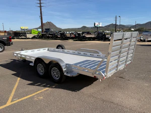 Aluma 16x80 All Aluminum, 8.5K GVWR, Tandem Axle, Electric Brake, Ramps, W/ Tailgate, RTD (8016TA-EL-R-TG-RTD)