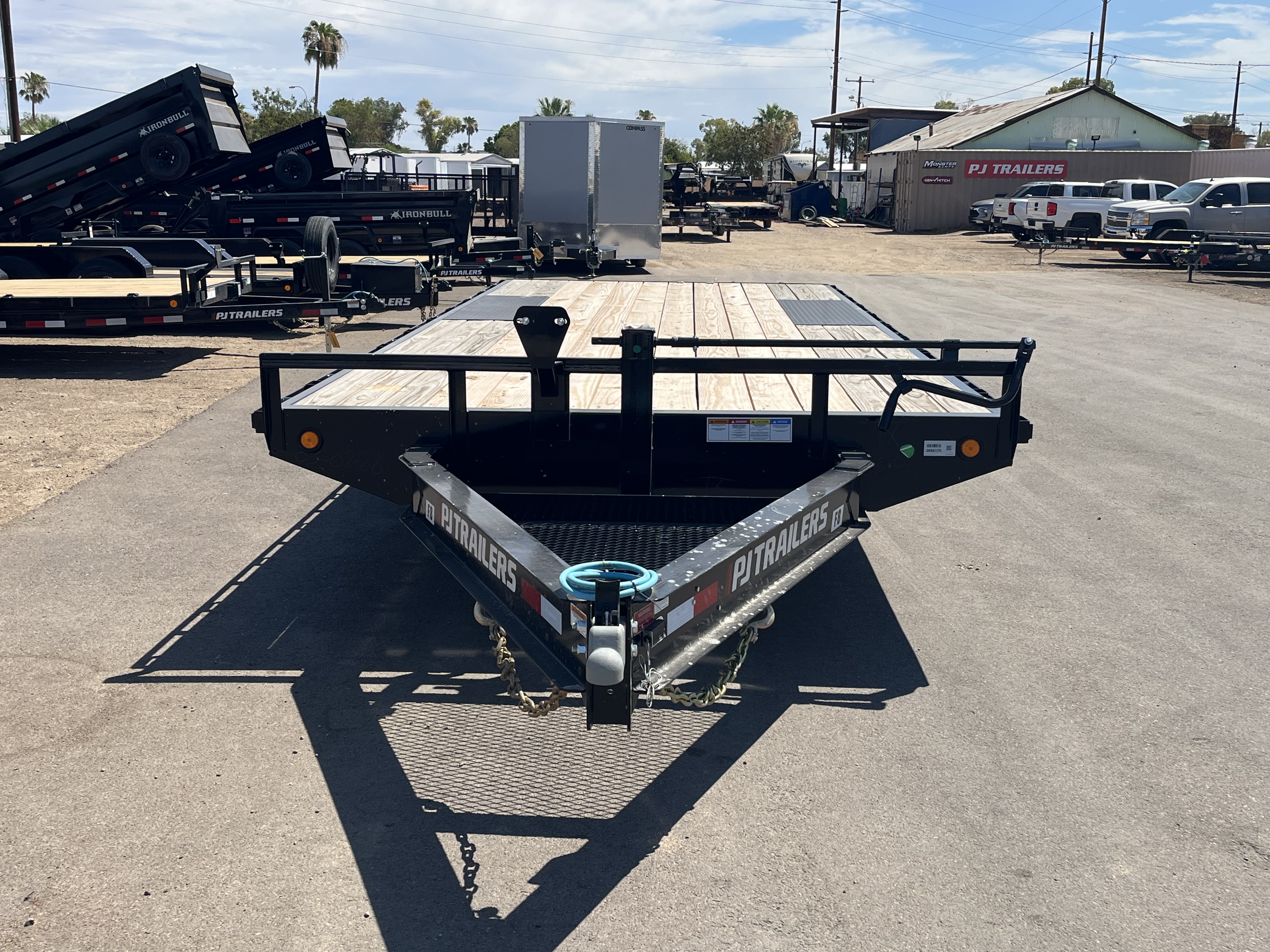 PJ Trailers 20'x102" I-Beam Deckover Trailer w/ Slide-In Ramps (F8)