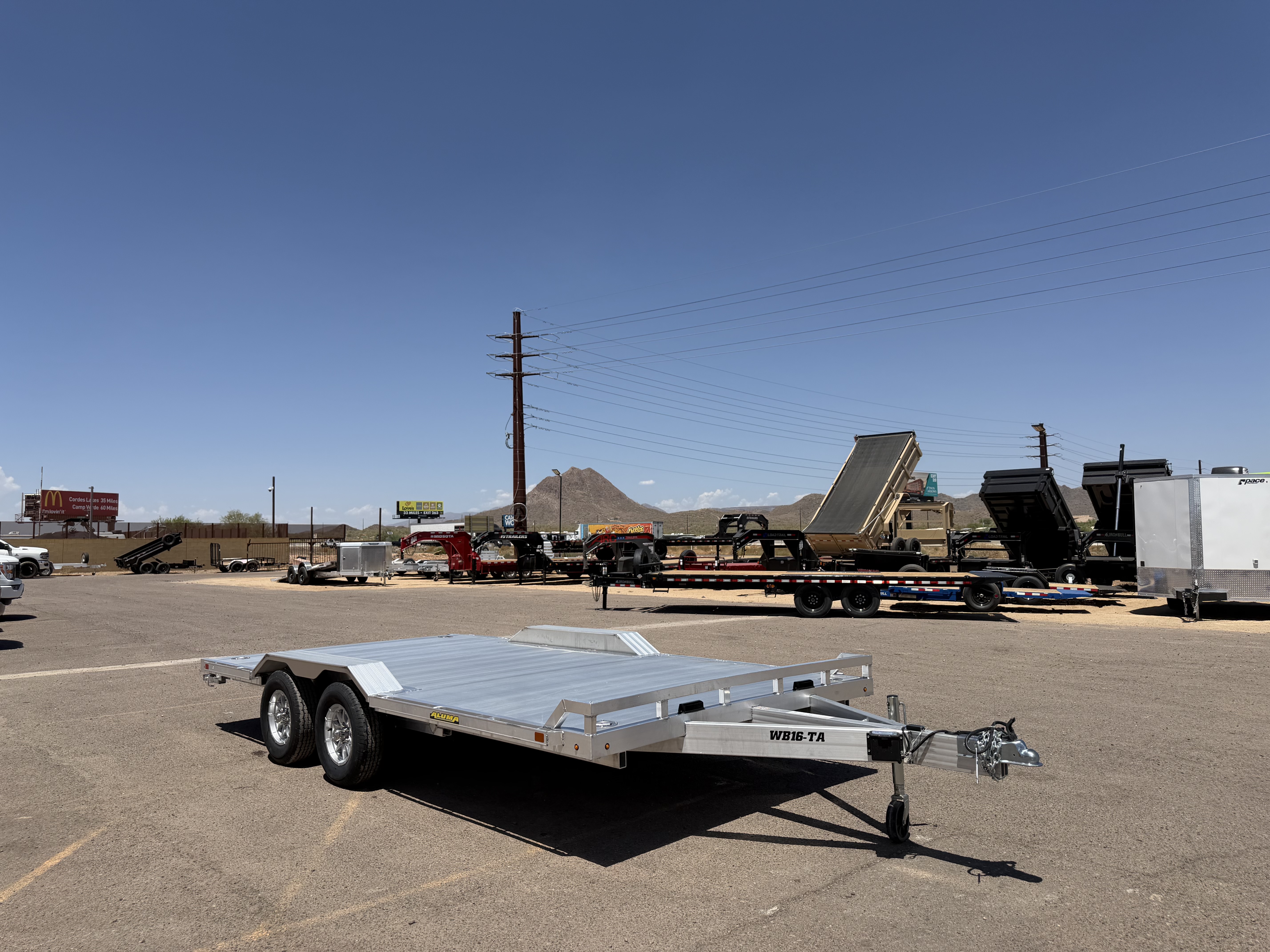 Aluma 16'x102" Aluminum Car Trailer w/ Ramps (WB16)