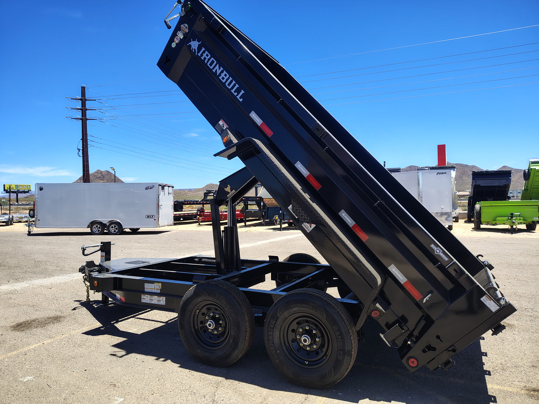 Norstar 12x72 IronBull Tandem Axle Dump, 15K GVWR, 24" Sides, Solar Charger - Stock #NST1509 - Image 10 of 11
