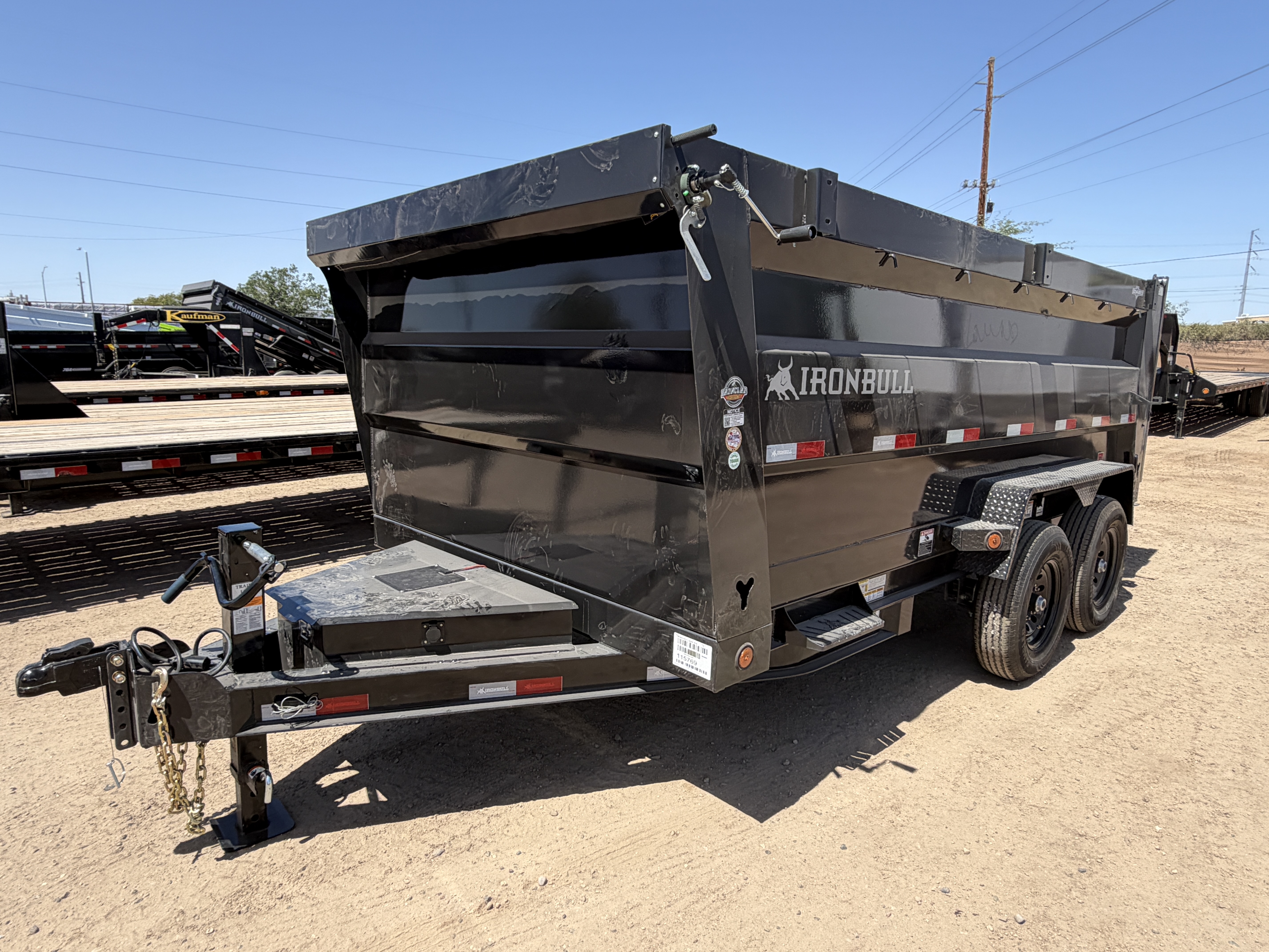 Norstar 14x83 IronBull Tandem Axle Dump, 15K GVWR, 48" Sides, Solar Charger, 14 Ply Tires - Stock #NST1449 - Image 7 of 9