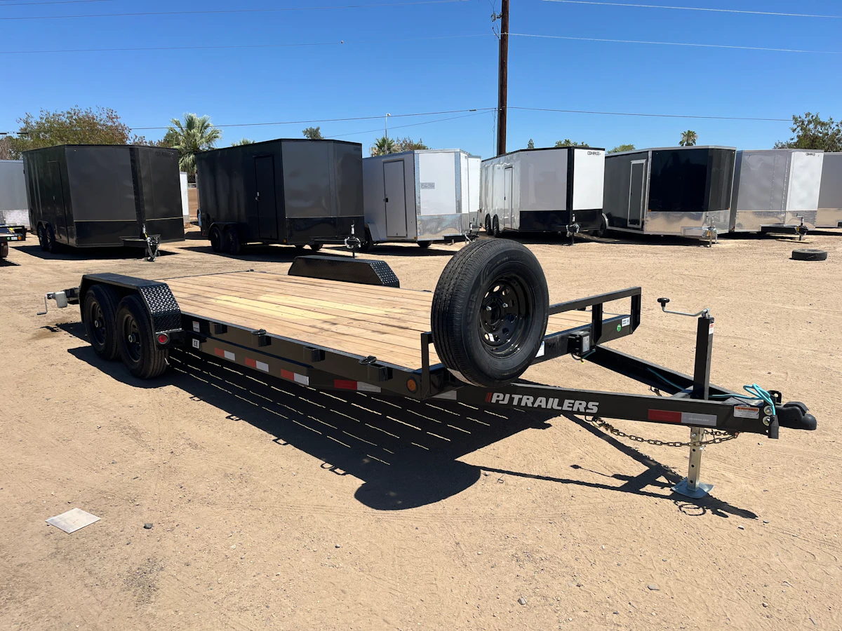 PJ 20 ft 5 in Channel Equipment Trailer with Slide-In Ramps for Sale ...