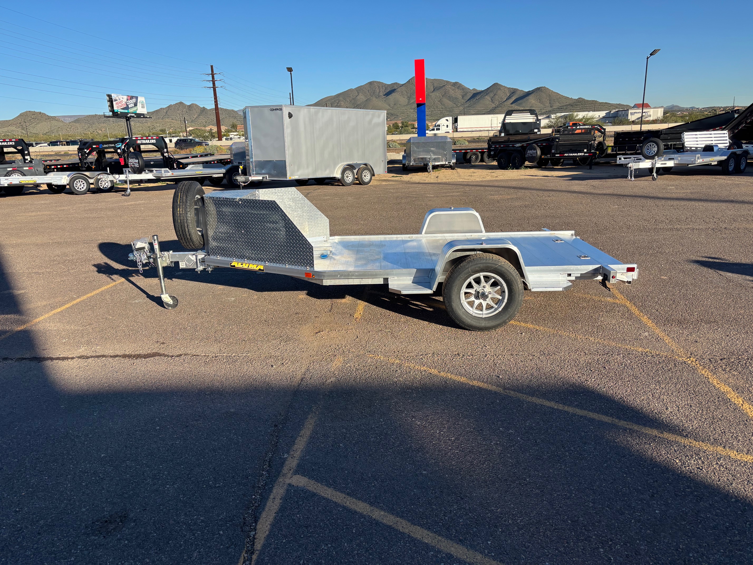 Aluma TK1 Single Axle Trike Hauler, 2K GVWR, Slide Out Ramp - Stock #ALU387 - Image 5 of 7