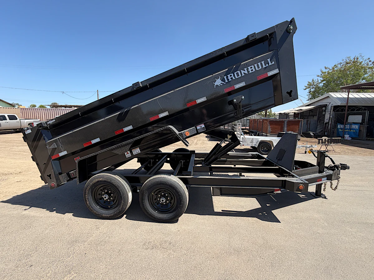 Norstar 14x83 IronBull Tandem Axle Dump, 15K GVWR, 36" Sides, Solar Charger, 14 Ply Tires - Stock #NST1446 - Image 9 of 10 Norstar 14x83 IronBull Tandem Axle Dump, 15K GVWR, 36" Sides, Solar Charger, 14 Ply Tires - Stock #NST1446 - Image 9 of 10
