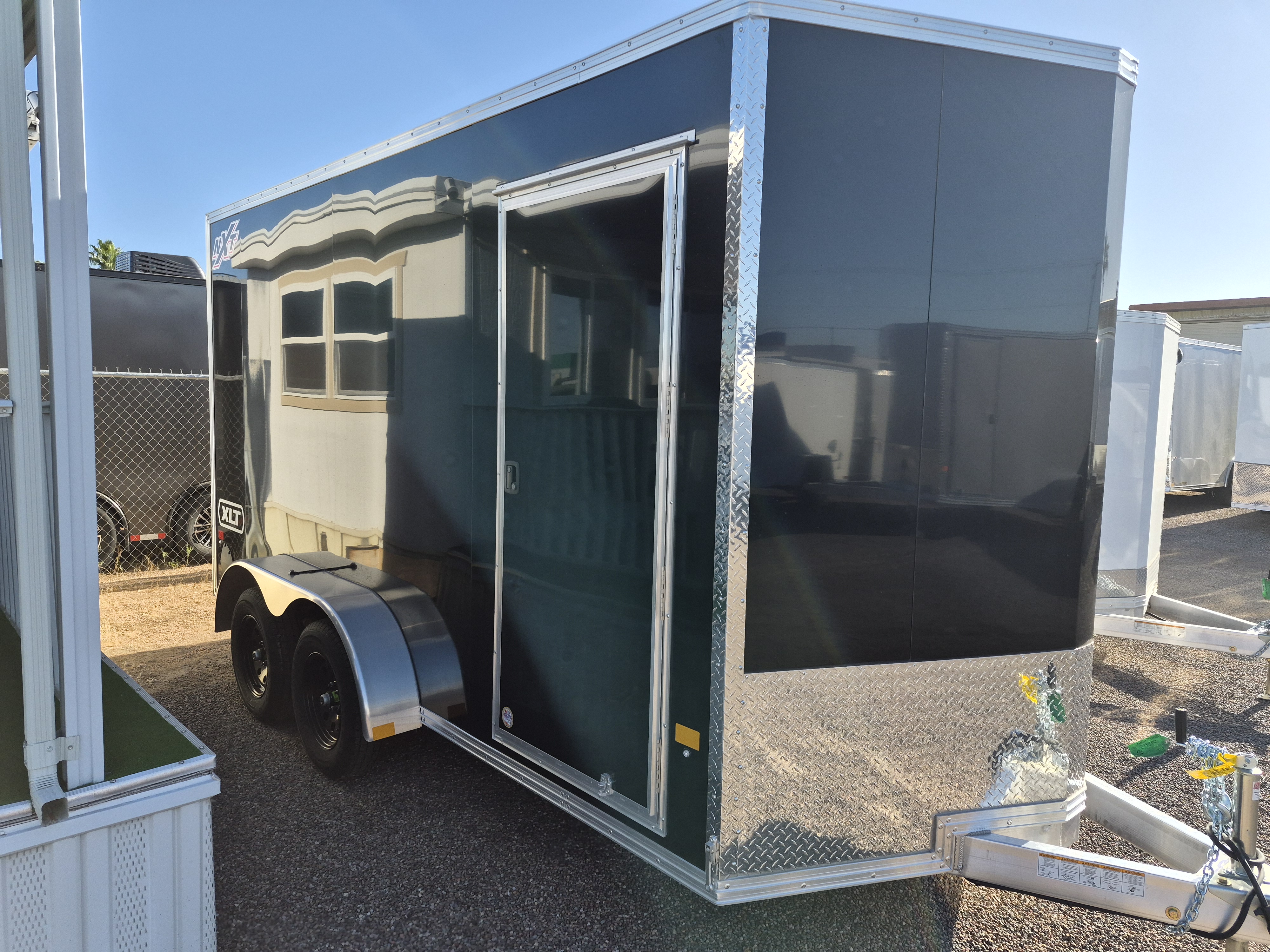 Alcom 14x7 All Aluminum, XLTP2 Enclosed, 7K GVWR, Side Door, Ramp Door - Stock #ALC231 - Image 2 of 4