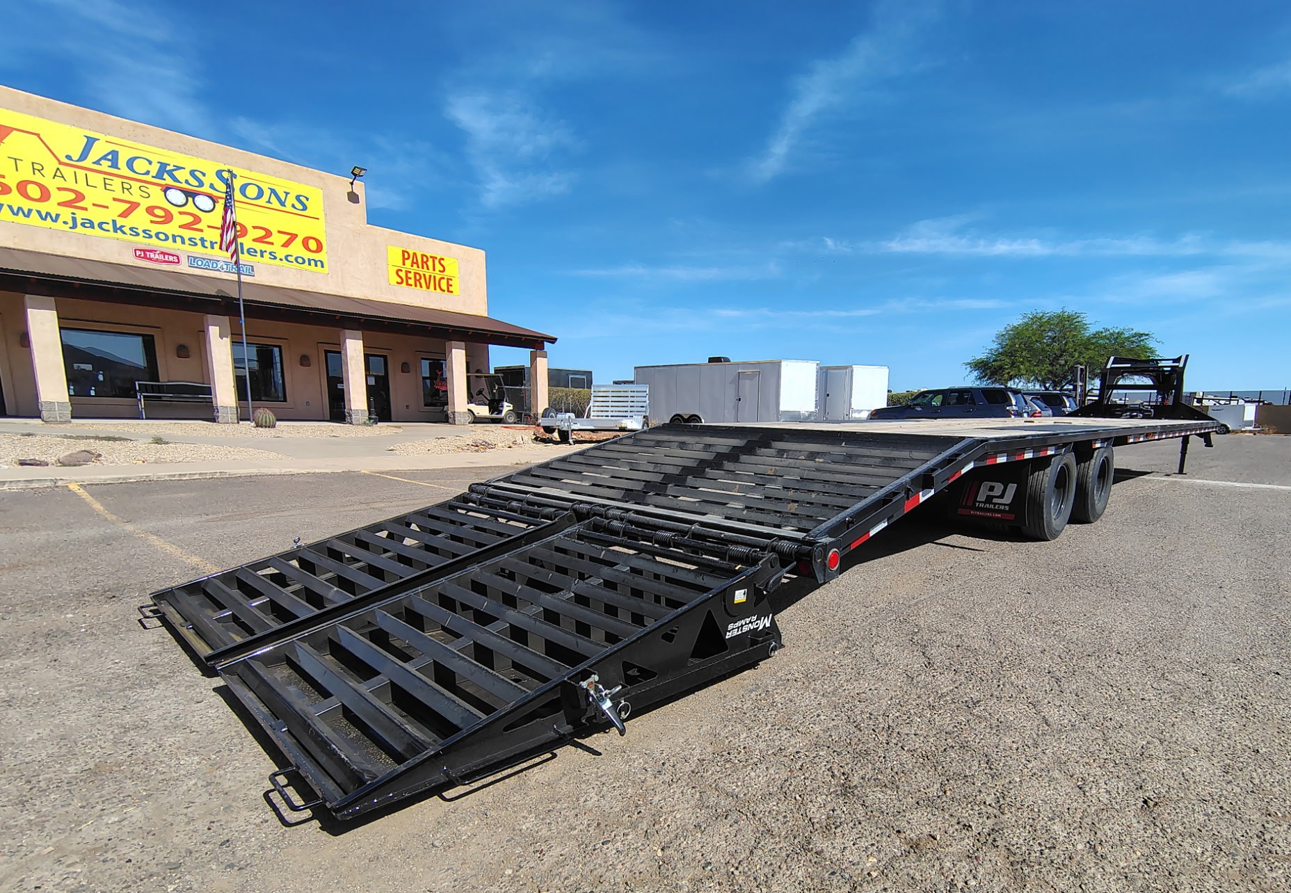 P.J. Trailers 40' Gooseneck Low-Pro Flatdeck with Duals, 25K GVWR - Stock #USD6208 - Image 3 of 15