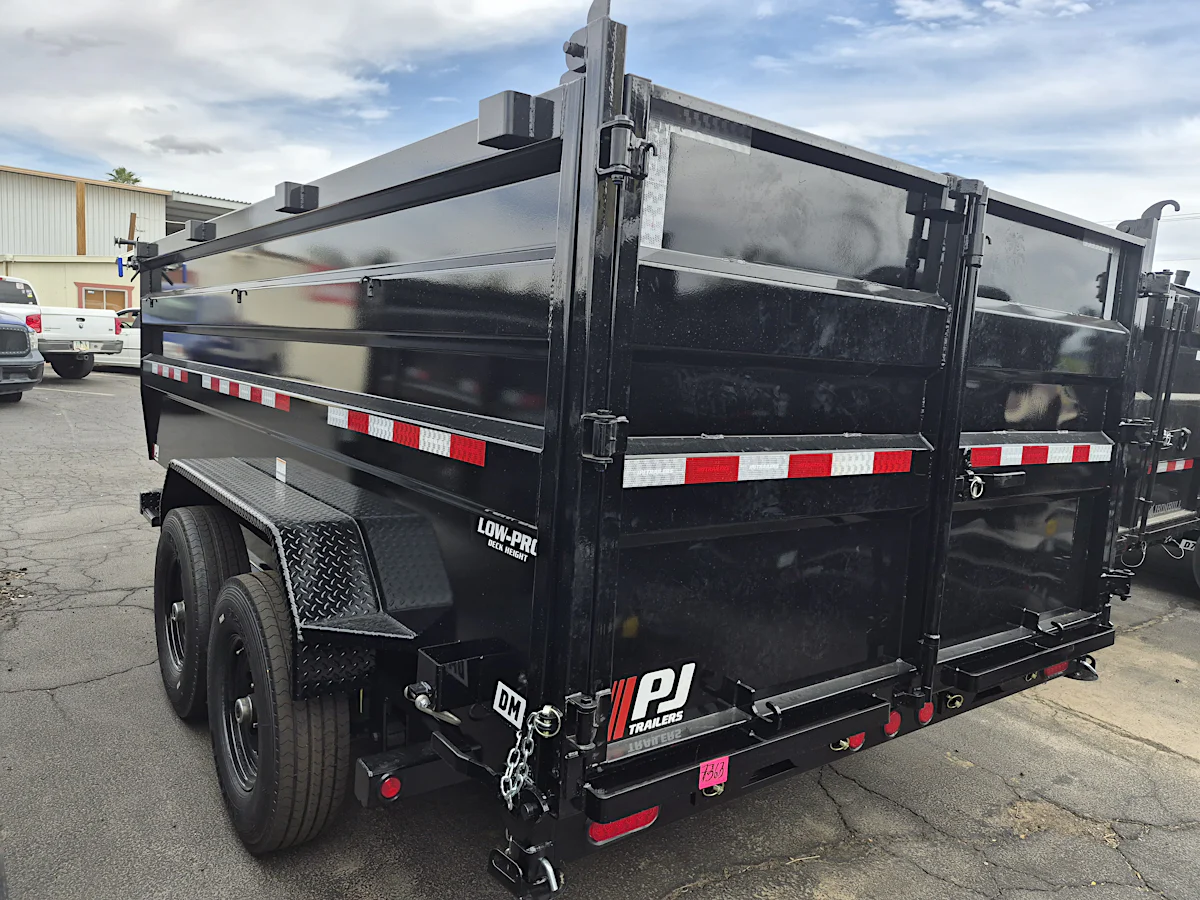 P.J. Trailers 16x83 Tandem Axle, 15,400 GVWR, Low Pro Dump, 48" Sides, 14 Ply Tires - Stock #PJD1691 - Image 4 of 4 P.J. Trailers 16x83 Tandem Axle, 15,400 GVWR, Low Pro Dump, 48" Sides, 14 Ply Tires - Stock #PJD1691 - Image 4 of 4