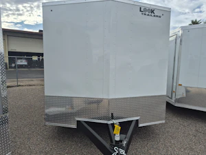Compass 16x8.5 ST DLX Flat Top V-Nose Car Hauler 7K GVWR,  Wall Posts - 24" OC to 16", Ramp Door