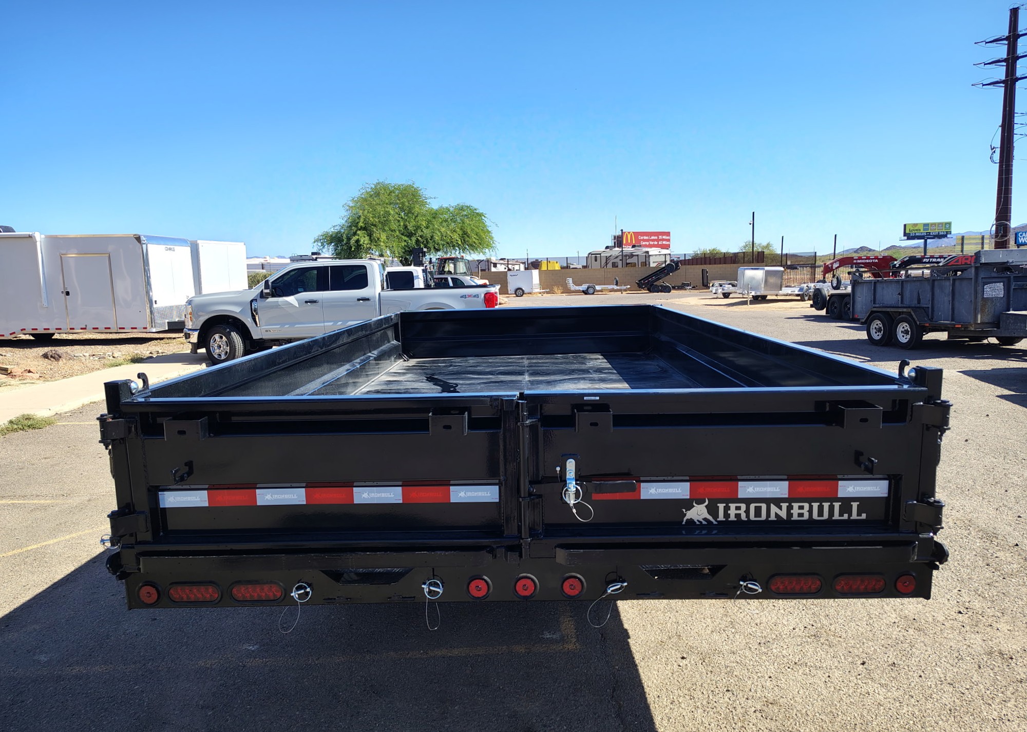 Iron Bull 16'x96" Scissor Deckover Dump Trailer w/ 18" Fold-Down Sides (DDP)