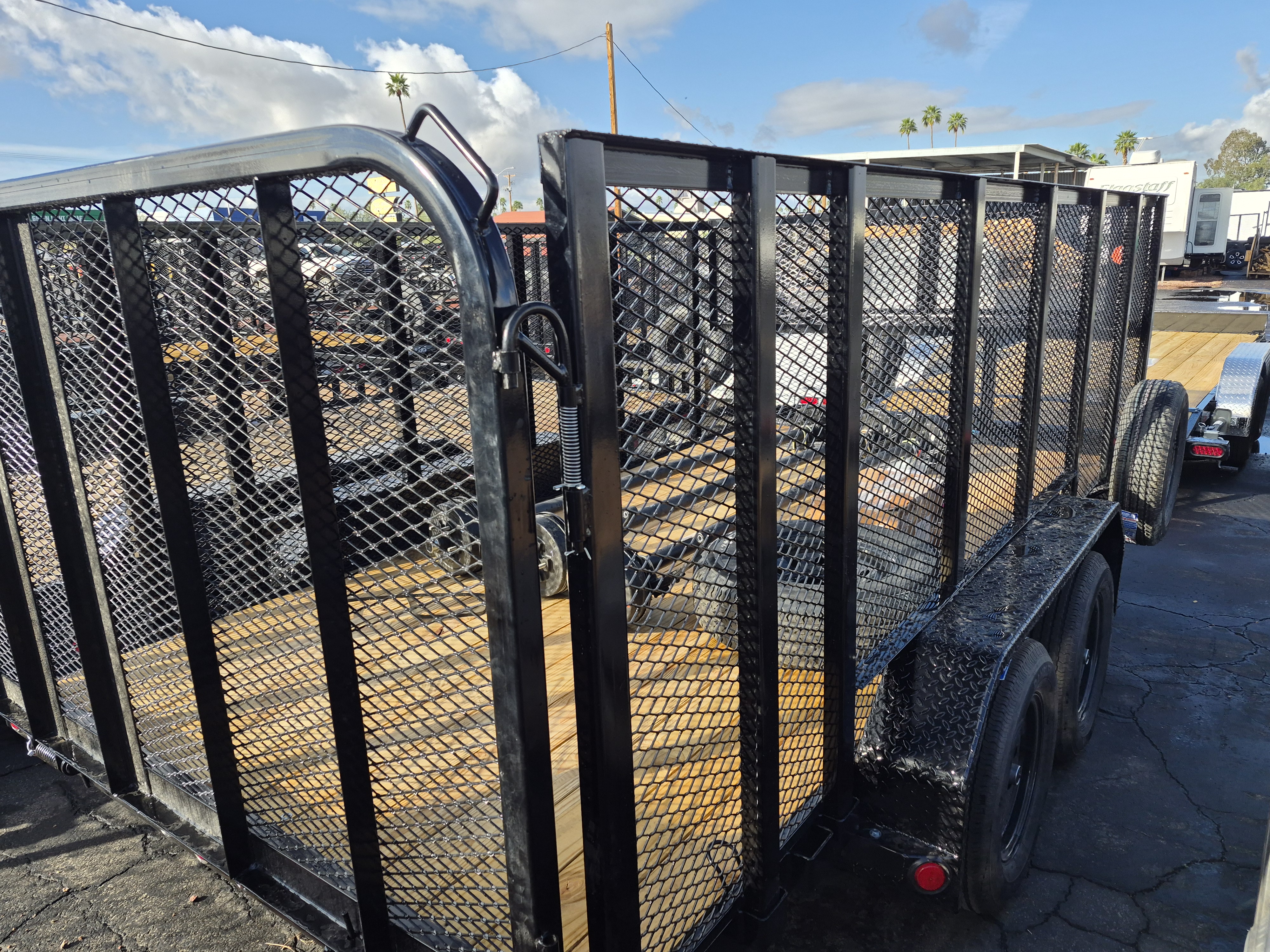 P.J. Trailers 16x83 Tandem Axle, 7K GVWR, Channel Utility, Landscape Toolbox - Stock #PPJ11058 - Image 3 of 4