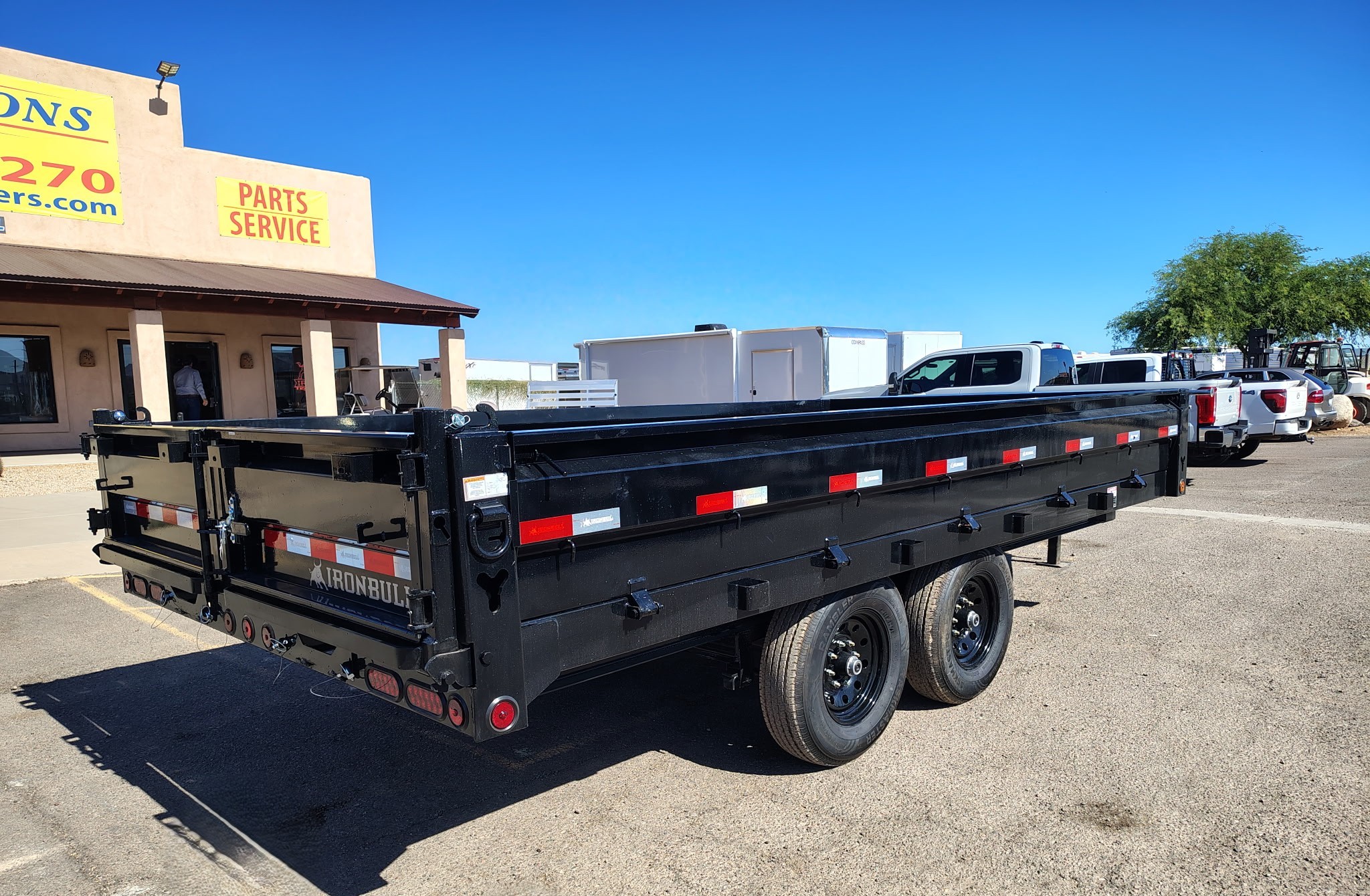 Iron Bull 16'x96" Scissor Deckover Dump Trailer w/ 18" Fold-Down Sides (DDP)