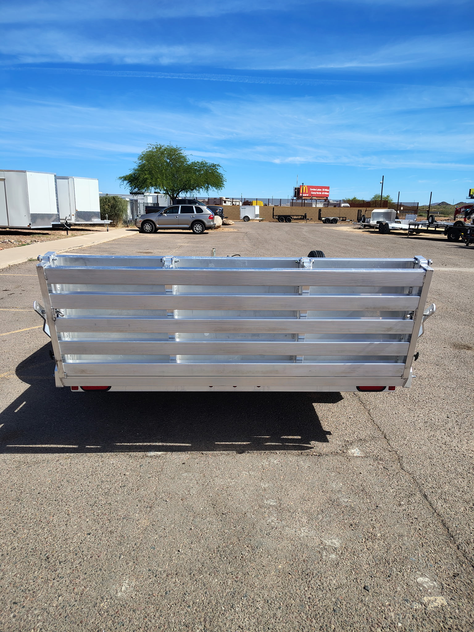 Aluma 14x80 All Aluminum, 8.5K GVWR, Tandem Axle, Bi-Fold Tailgate (8014TA-EL-BT-RTD) - Stock #ALU371 - Image 3 of 7