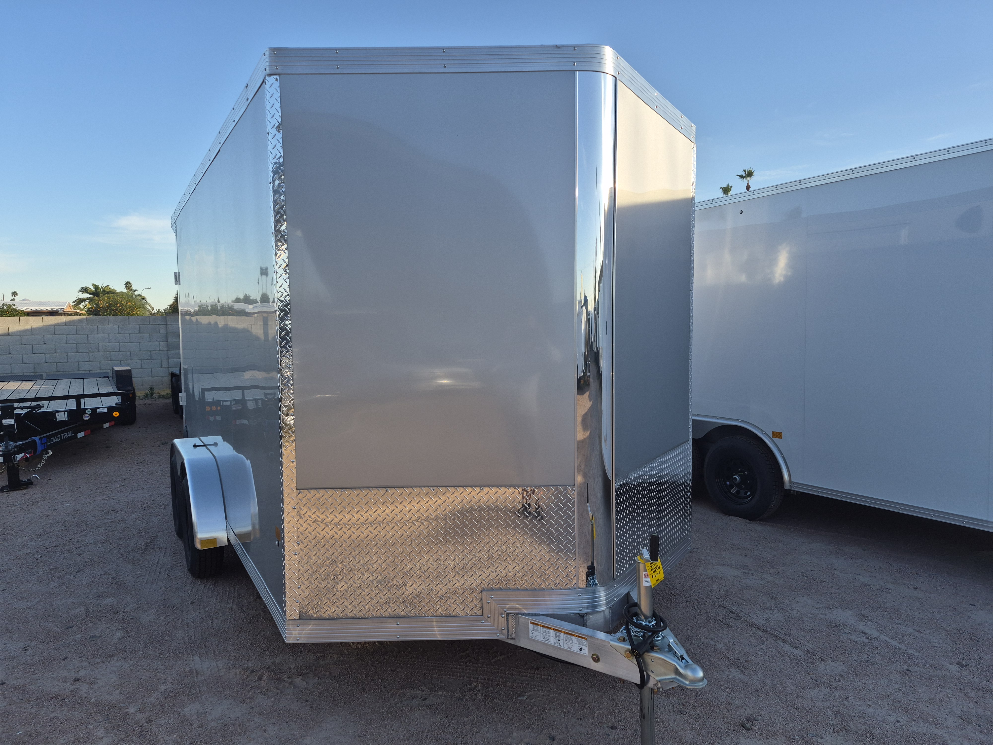 Alcom 14x7.4 All Aluminum NXT Car Hauler, 7K GVWR, Side Door, Ramp Door - Stock #ALC200 - Image 1 of 5