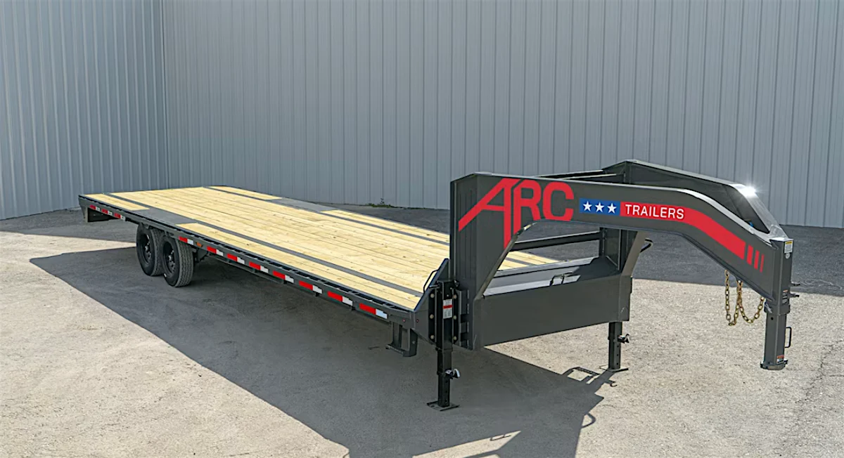 ARC Trailers ARC Trailers 25'x102" 14K Gooseneck Flatbed Trailer w/ Slide-In Ramps (GDS) - Stock #ARC007 - Image 1 of 9 ARC Trailers ARC Trailers 25'x102" 14K Gooseneck Flatbed Trailer w/ Slide-In Ramps (GDS) - Stock #ARC007 - Image 1 of 9
