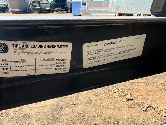 Lamar Trailers 14x77 Single Axle, 3K GVWR, Ramp Gate - Stock #USD7427 - Image 2 of 6