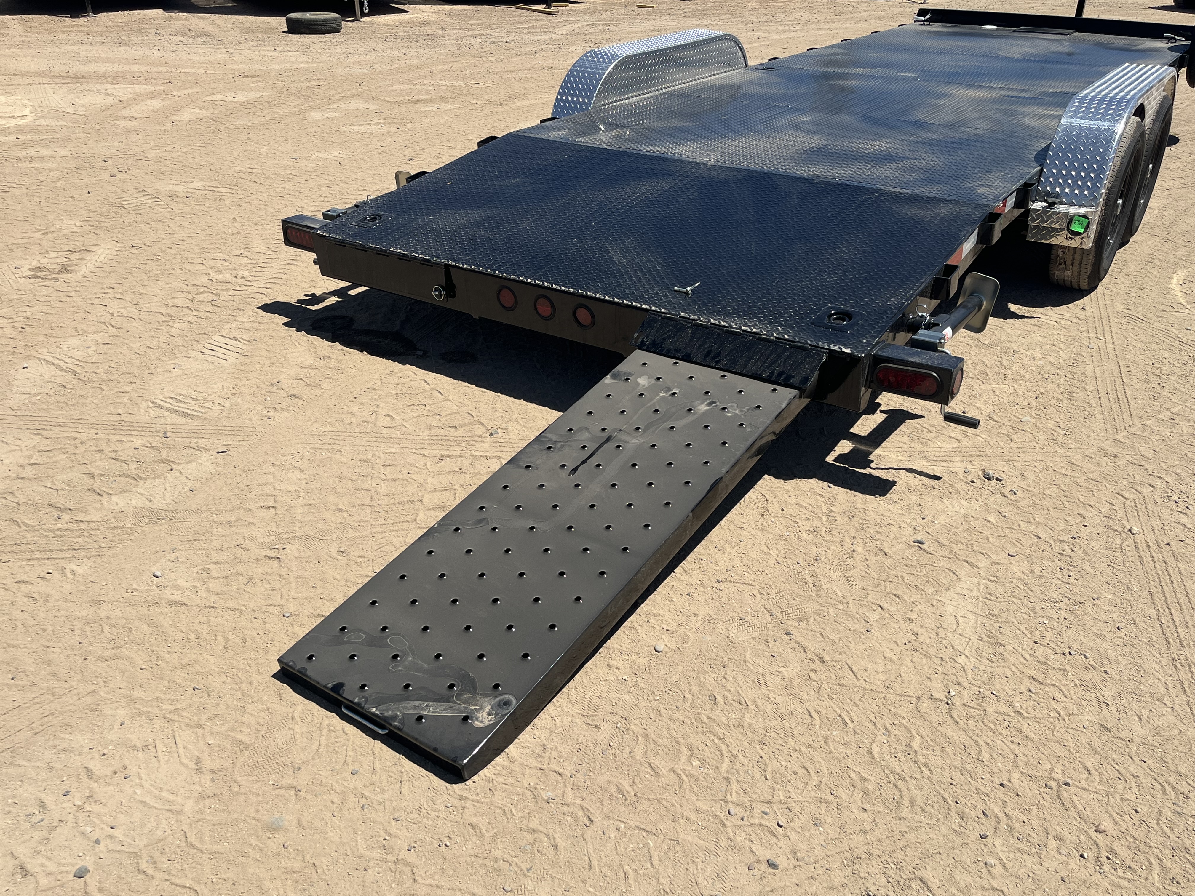 P.J. Trailers 22x83 Tandem Axle, 10K GVWR, Steel Deck Car Hauler, Slide-In Ramps - Stock #PPJ11218 - Image 5 of 9