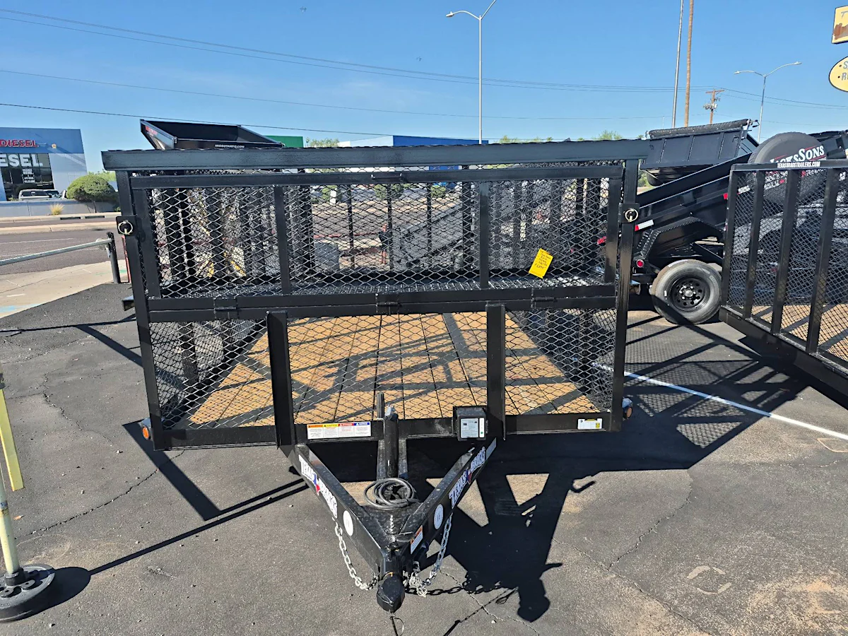 Texas Bragg Texas Bragg 16'x83" Landscape Trailer with 4 ft Sides w/ Ramp Gate (16LST) - Stock #TXB036 - Image 1 of 4 Texas Bragg Texas Bragg 16'x83" Landscape Trailer with 4 ft Sides w/ Ramp Gate (16LST) - Stock #TXB036 - Image 1 of 4
