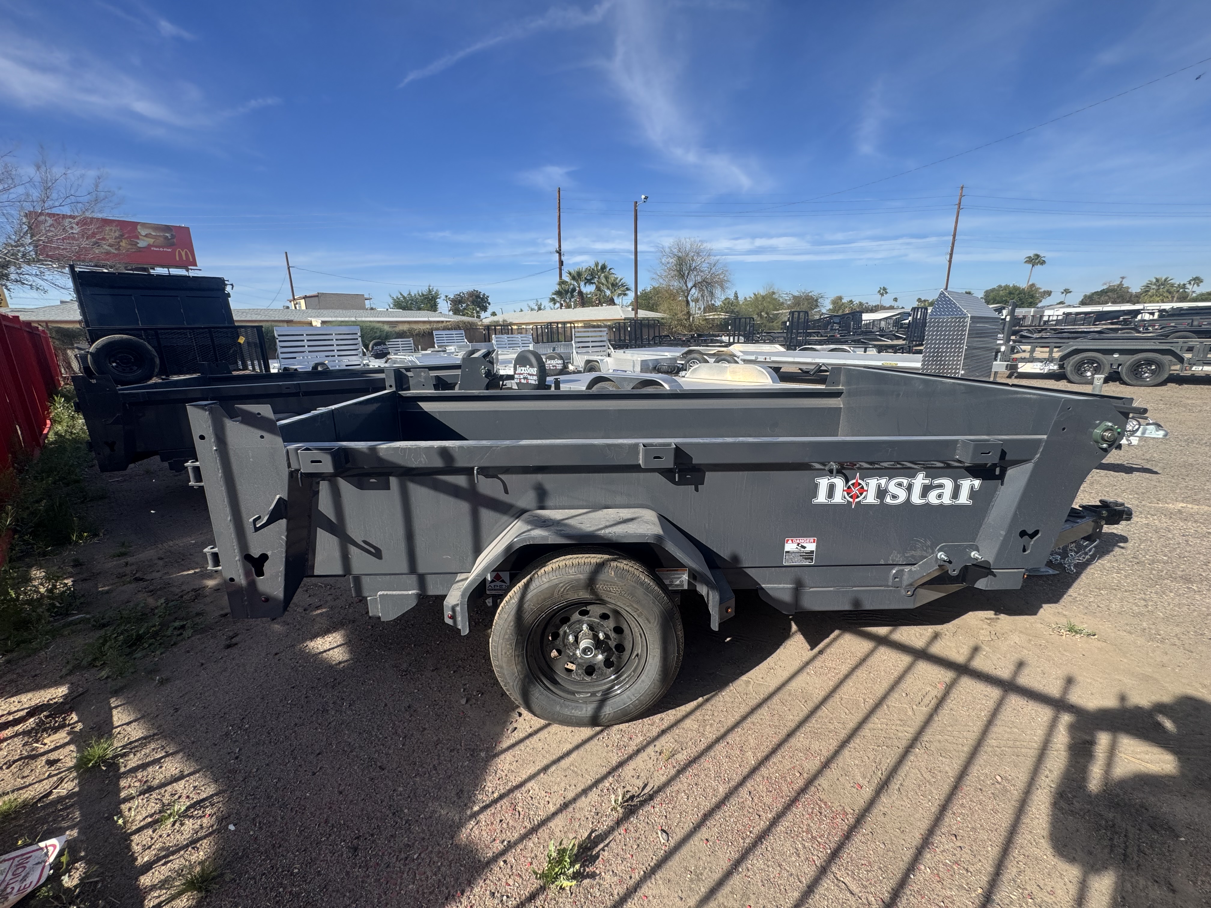 Norstar 10x60 Norstar Single Axle Dump, 3.5K GVWR, 20" Sides - Stock #NST1404 - Image 3 of 12