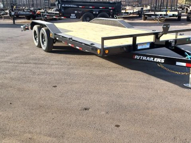 PJ Trailers 18'x102" Car Trailer w/ Drive-Over Fenders (B5)
