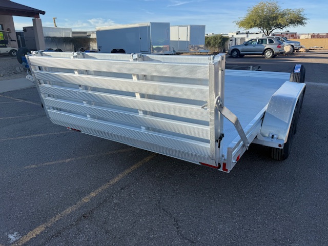 Aluma 14x78 All Aluminum, 7K GVWR, Tandem Axle, W/ Bi-Fold Tailgate (7814ESA-TA-EL-BT)