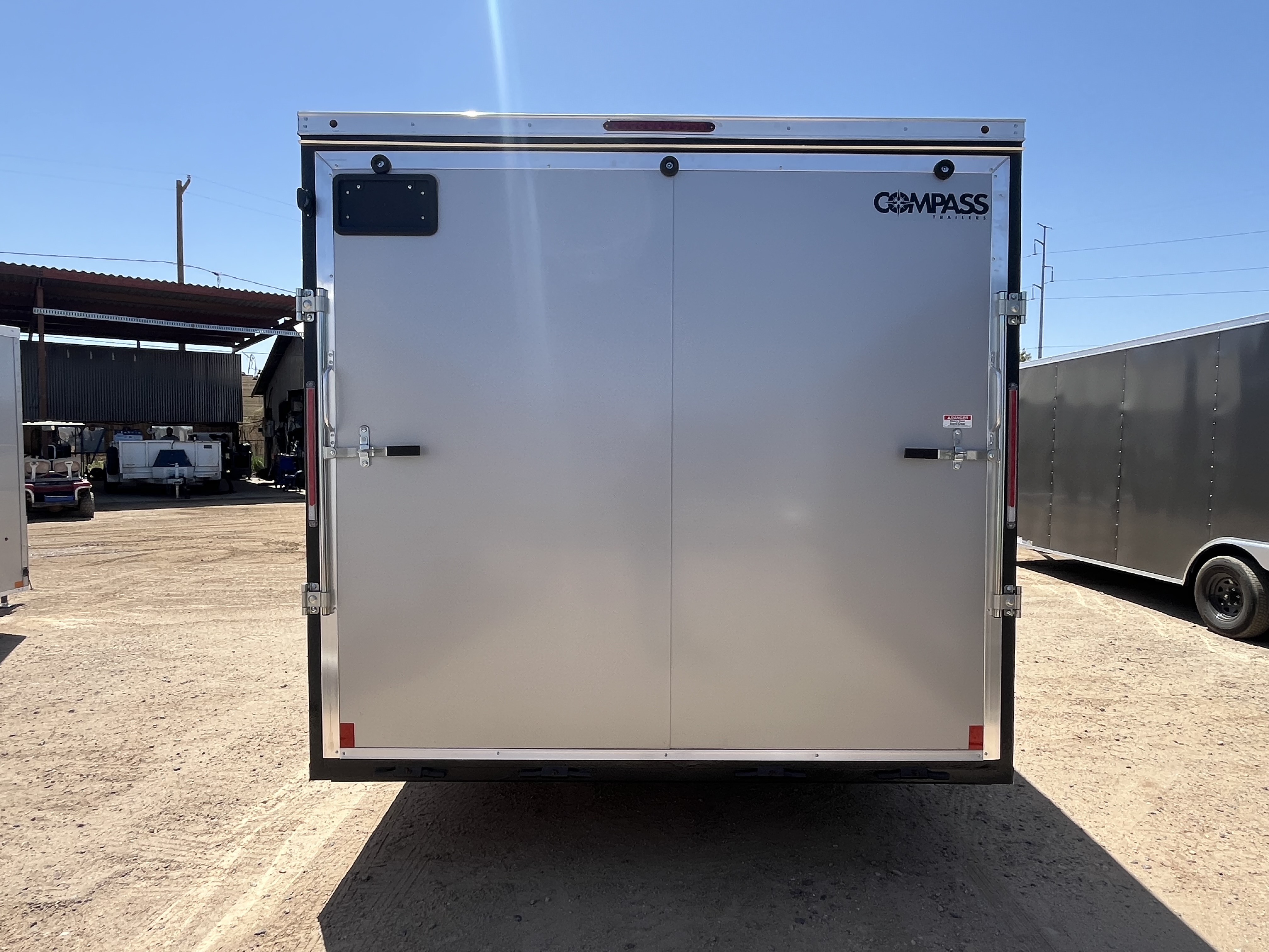 Compass 20x8.5 Jasper SE Car Hauler, 10K GVWR, Ramp Door, A/C, White Wall / Ceiling, RTP Floor - Stock #CMP2857 - Image 3 of 10