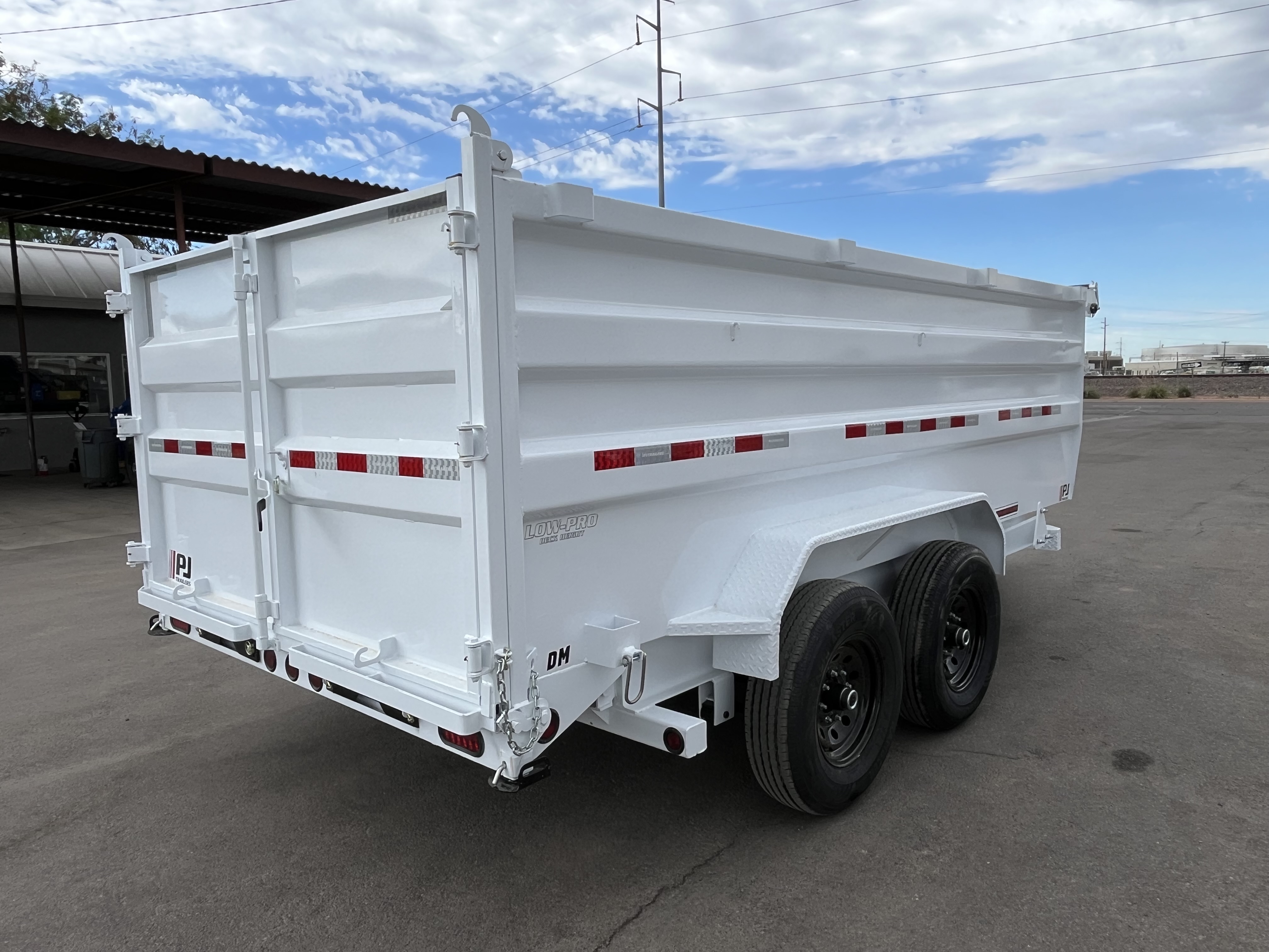 PJ Trailers 14'x83" Scissor Low-Pro High Side Dump Trailer w/ 48" Sides (DM)