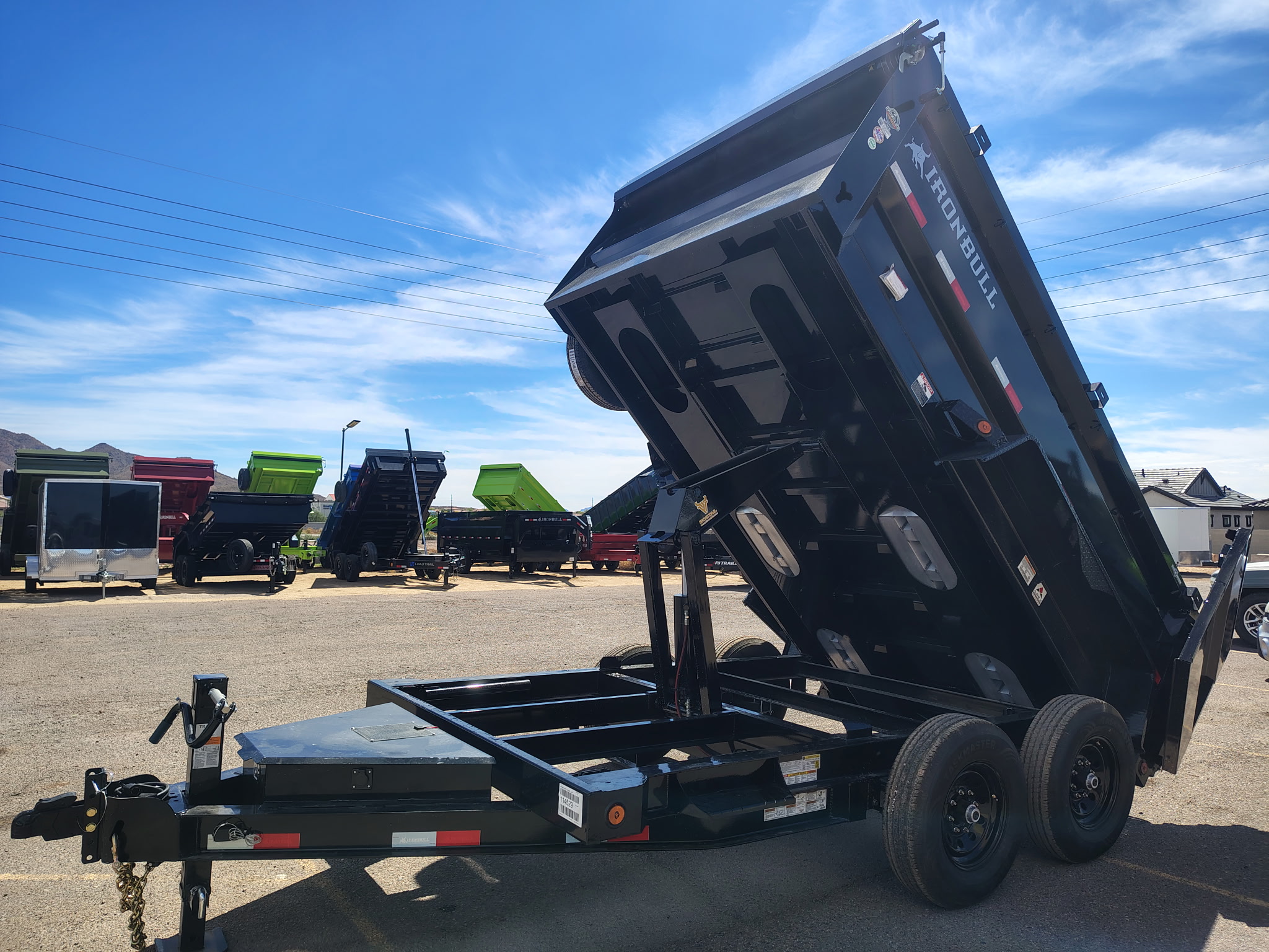 Norstar 12x83 IronBull Tandem Axle Dump, 14K GVWR, 36" Sides, Solar Charger - Stock #NST1431 - Image 5 of 11