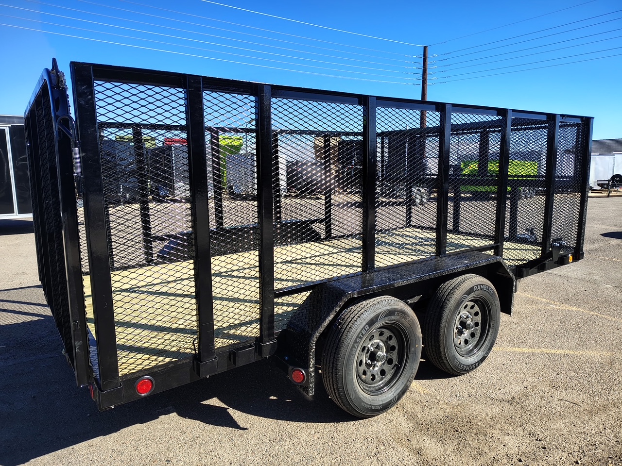 P.J. Trailers 14x77 Tandem Axle, 7K GVWR, Channel Utility, 4' Sides, Landscape Toolbox - Stock #PPJ11199 - Image 3 of 4
