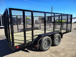 P.J. Trailers 14x77 Tandem Axle, 7K GVWR, Channel Utility, 4' Sides, Landscape Toolbox Stock #PPJ11199 - Thumbnail 3