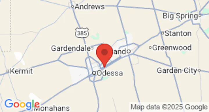 Map showing Nationwide Trailers - Odessa in Odessa, TX