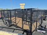 Texas Bragg 16x83 Tandem Axle, Landscape, 7K GVWR, 4' Expanded Metal Sides Stock #TXB010 - Thumbnail 4