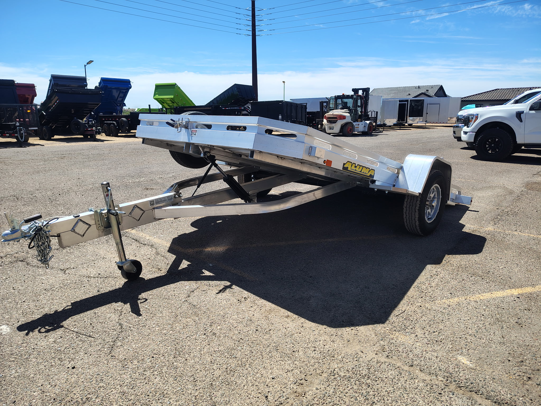 Aluma 12x77 All Aluminum, 3K GVWR, Heavy Tilt Single Axle (7712H-TILT-S) - Stock #ALU394 - Image 6 of 12