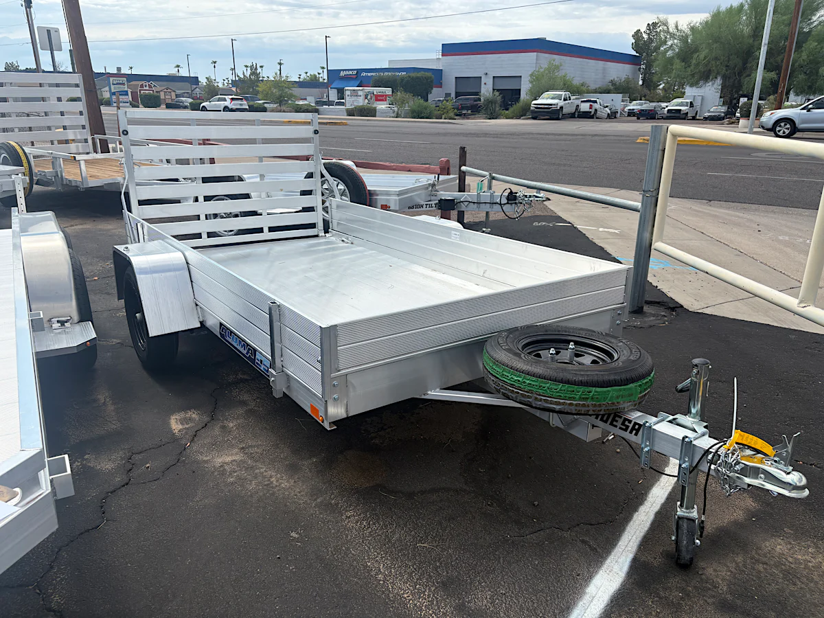 Aluma Aluma 10'x63" Aluminum Utility Trailer w/ Tailgate (6310ESA) - Stock #ALU400 - Image 1 of 5 Aluma Aluma 10'x63" Aluminum Utility Trailer w/ Tailgate (6310ESA) - Stock #ALU400 - Image 1 of 5