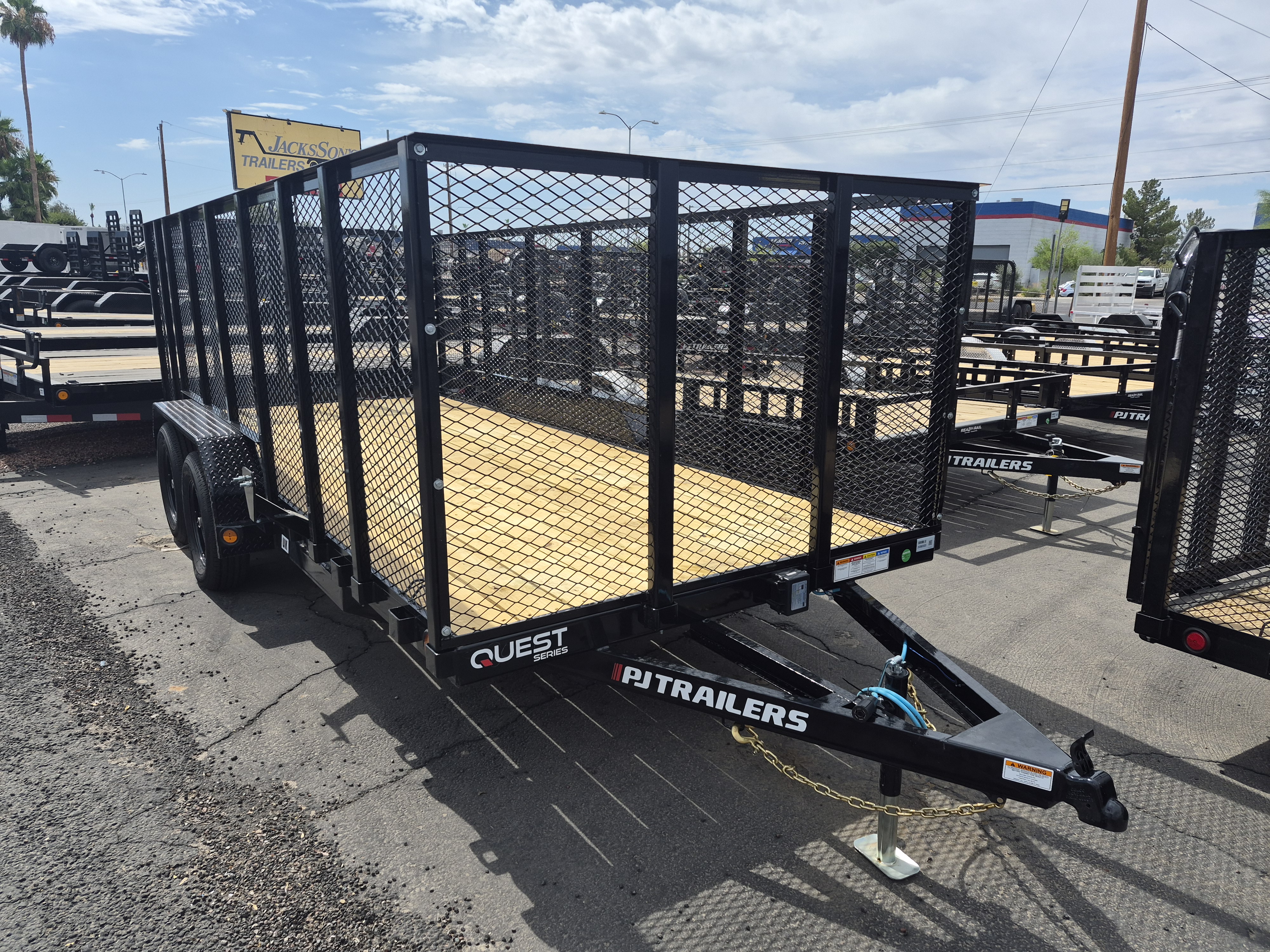 P.J. Trailers 16x77 Tandem Axle, 7K GVWR, Channel Utility, 4' Sides - Stock #PPJ11201 - Image 2 of 4